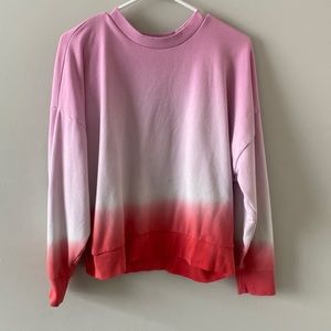Gap Womens Red/ Pink Ombre Shirt- Size Large